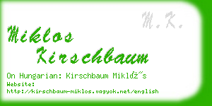 miklos kirschbaum business card